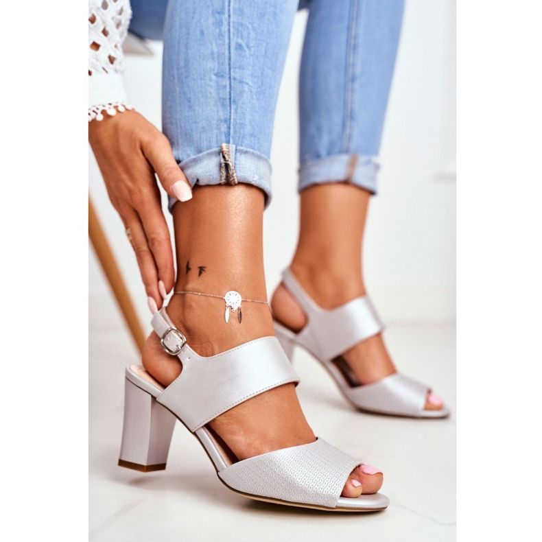 Sandalias de Mujer en Tacón Alto Sergio Leone Plata SK778 marrón multicolor gris 1