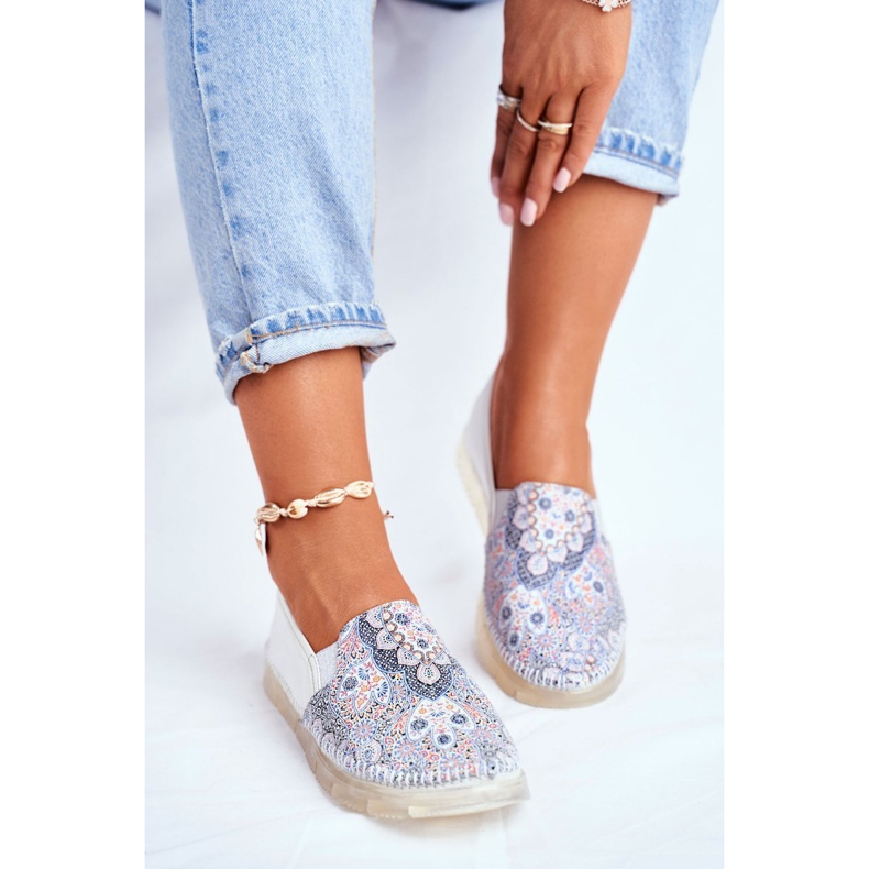 Zapatos sin cordones de cuero Maciejka para mujer Blanco 03512-46 multicolor 1