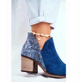 Mujer Botas Con Tacón Maciejka Primavera Cuero Azul Marino 04492-17 5
