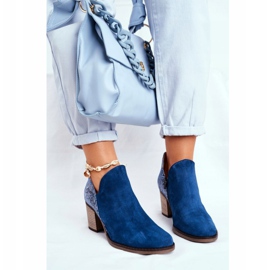 Mujer Botas Con Tacón Maciejka Primavera Cuero Azul Marino 04492-17 4
