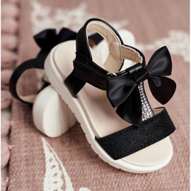 FRROCK Sandalias Infantiles Con Velcro Para Niña Negra Bella negro 2