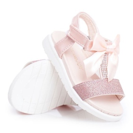 FRROCK Sandalias Infantiles Con Velcro Para Niña Champagne Bella rosado amarillo 5