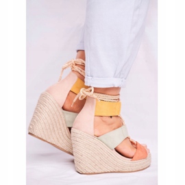 Bellucci Sandalias de mujer en alpargatas de cuña Colorful Beautiful One marrón multicolor 3