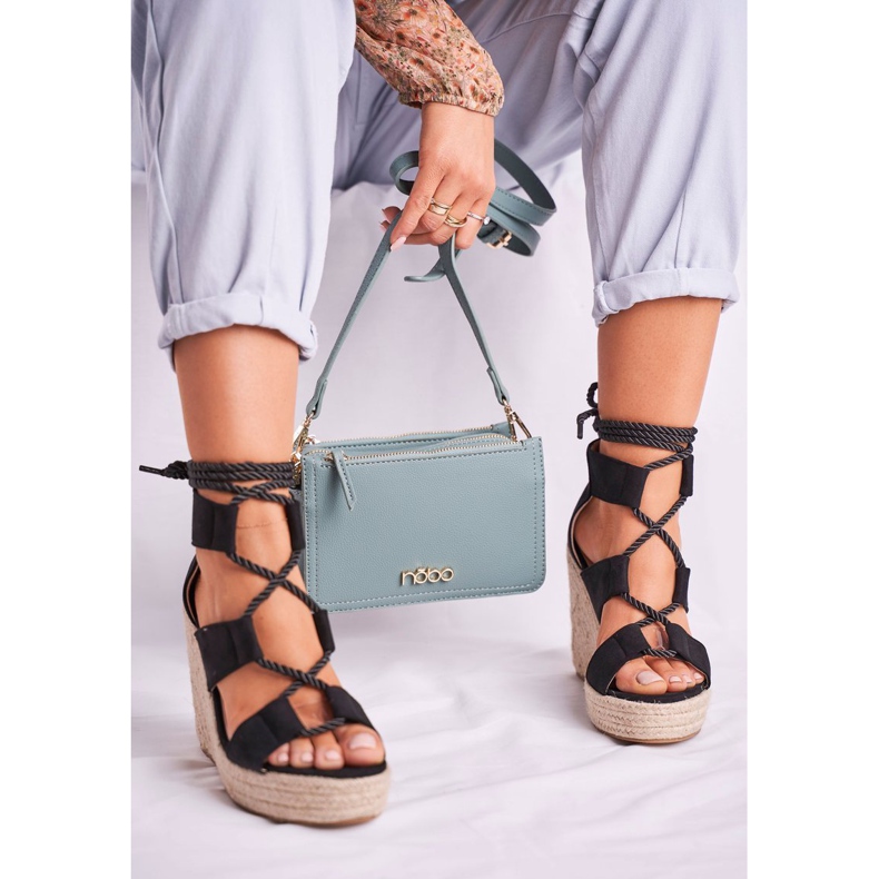 Bellucci Sandalias de mujer con cuña alpargatas negras Beautiful One negro 1 Bellucci Sandalias de mujer con cuña alpargatas negras Beautiful One negro 1