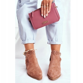 FB1 Botas de mujer con recorte primavera Pink Rita rosado 3