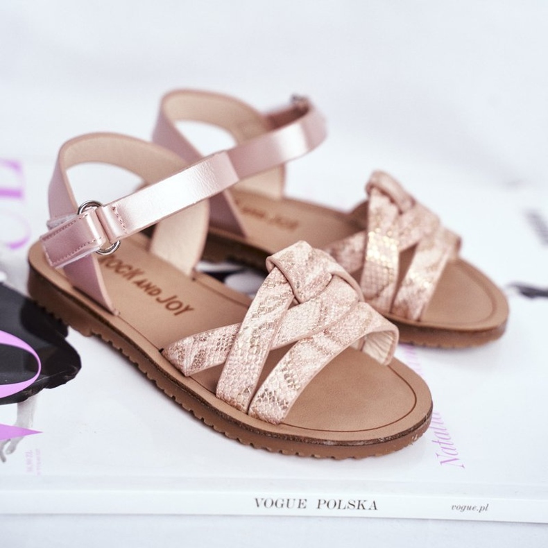 FRROCK Sandalias Infantiles Con Velcro Para Niña Rosa Lilo rosado 1