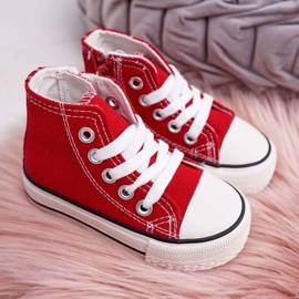 FRROCK Zapatillas Altas Clásicas Infantiles Con Cremallera Filemon Rojo 3