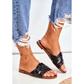 Pantuflas Mujer Piel Serpiente Black Chance negro 3