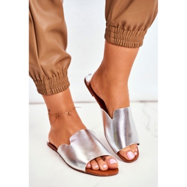 HAN Pantuflas Mujer Planas Plata Mimios gris 1