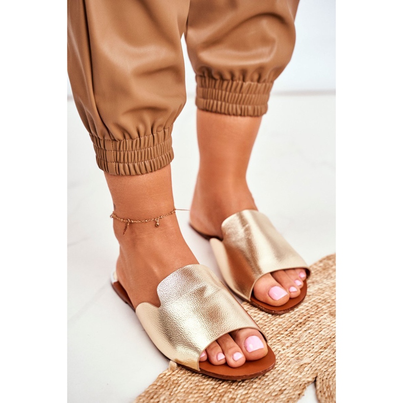 HAN Pantuflas Mimios Doradas Planas para Mujer dorado 1 HAN Pantuflas Mimios Doradas Planas para Mujer dorado 1