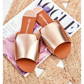 HAN Pantuflas de Mujer Planas Rose Gold Mimios dorado 2