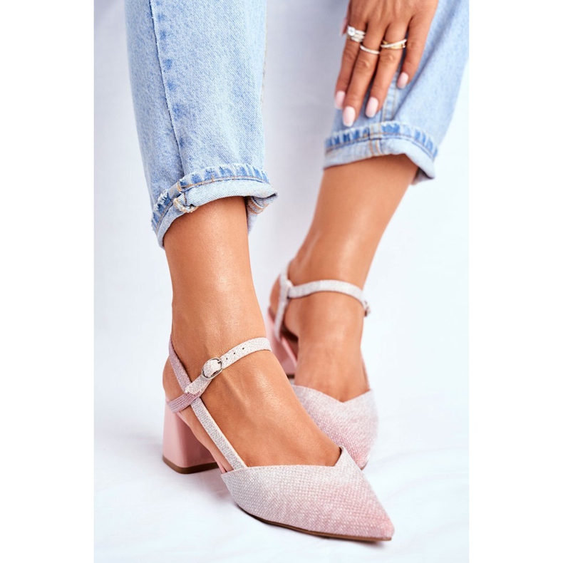 SEA Zapatos de tacón para mujer en color rosa dorado Alice multicolor 1