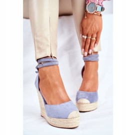 FB2 Sandalias De Mujer Con Cuña De Lino Azul Canterola 1 FB2 Sandalias De Mujer Con Cuña De Lino Azul Canterola 1