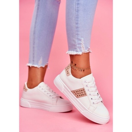 ADY Bandas de calzado deportivo blanco y beige para mujer 1