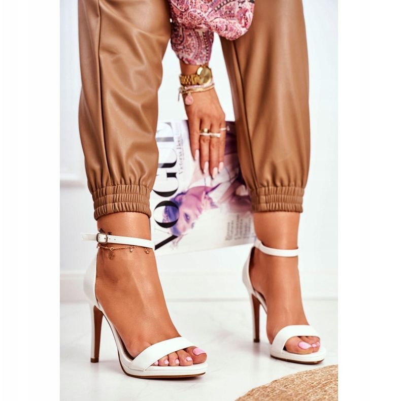 ADY Sandalias de mujer con tacón alto White Frenzy blanco 1