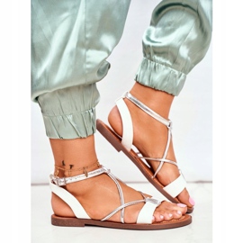 FW1 Sandalias planas blancas de mujer Alison blanco 3