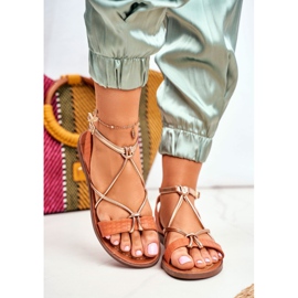ADY Sandalias planas de mujer Alison Orange naranja 3