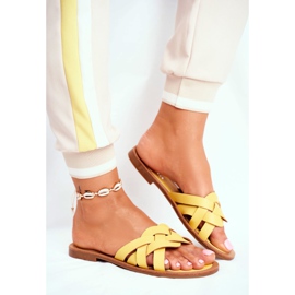 FRJ Pantuflas de Mujer Elegantes Amarillas Mariah amarillo 2
