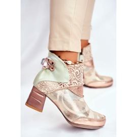 Botas De Mujer Con Tacón Alto Maciejka Beige 03410-04 marrón verde 1