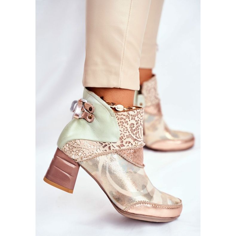 Botas De Mujer Con Tacón Alto Maciejka Beige 03410-04 marrón verde 1