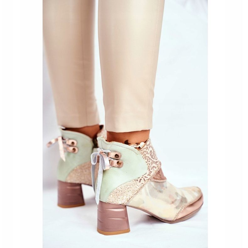 Botas De Mujer Con Tacón Alto Maciejka Beige 03410-04 marrón verde 2