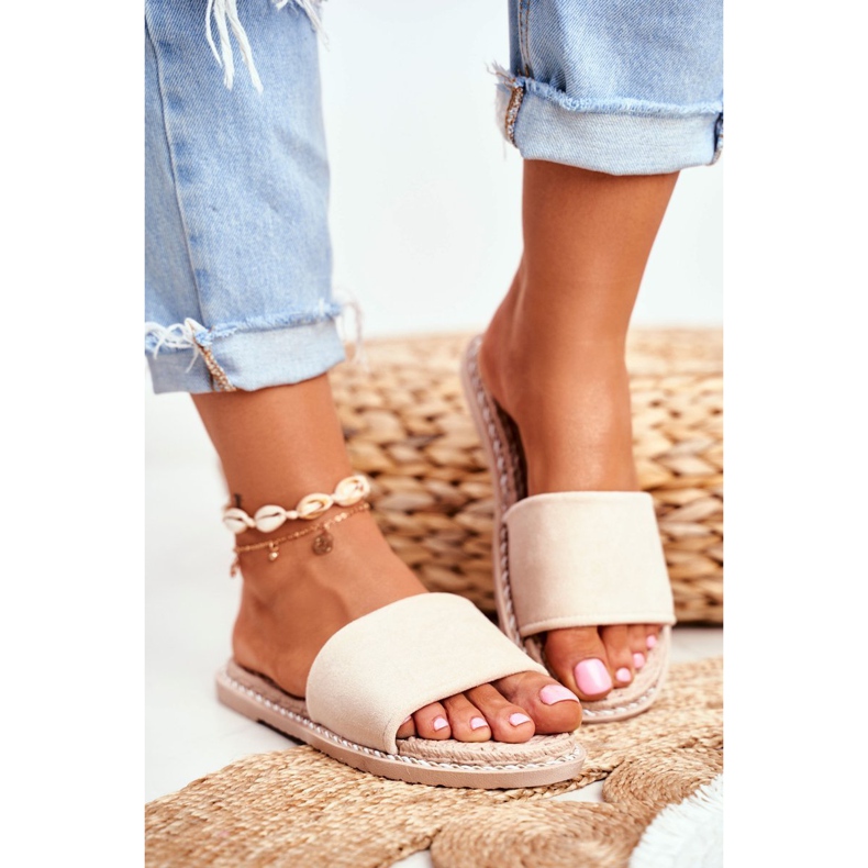 FRJ Pantuflas Clásicas Mujer Ante Beige Look At Me 2