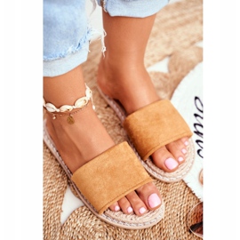 FJ1 Pantuflas Clásicas De Ante Para Mujer Camel Look At Me marrón 3