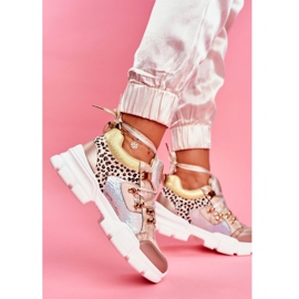 Moow Deporte Calzado Mujer Zapatillas Deportivas Totally Crazy beige plata multicolor 4