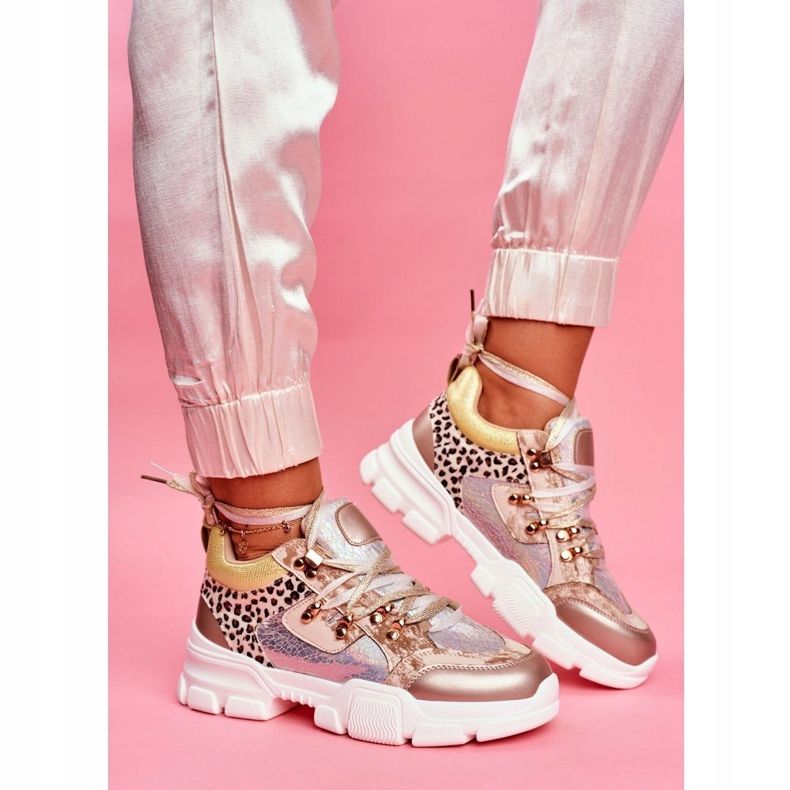 Moow Deporte Calzado Mujer Zapatillas Deportivas Totally Crazy beige plata multicolor 1