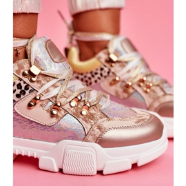 Moow Deporte Calzado Mujer Zapatillas Deportivas Totally Crazy beige plata multicolor 5