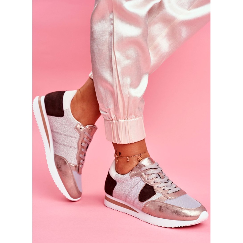 Moow Zapatos Deportivos Mujer Plata Brillante Muy Bonito beige multicolor amarillo 2