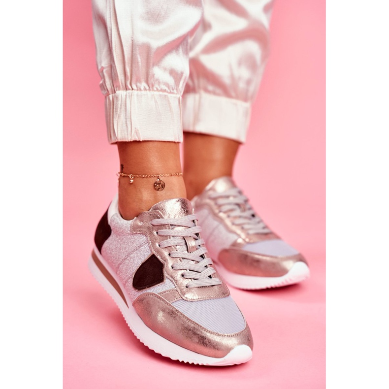 Moow Zapatos Deportivos Mujer Plata Brillante Muy Bonito beige multicolor amarillo 1