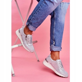 Vinceza Zapatillas Deportivas Mujer Zapatillas Cuero Plata FT20-8675 Better Way gris 1