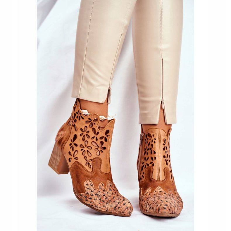 Botas De Mujer Con Tacón Alto Maciejka Primavera Rojo 04369-29 marrón 2