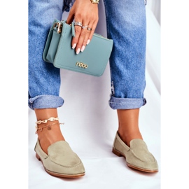 SEA Zapatos brogues sin cordones para mujer en gamuza verde Twinky 1