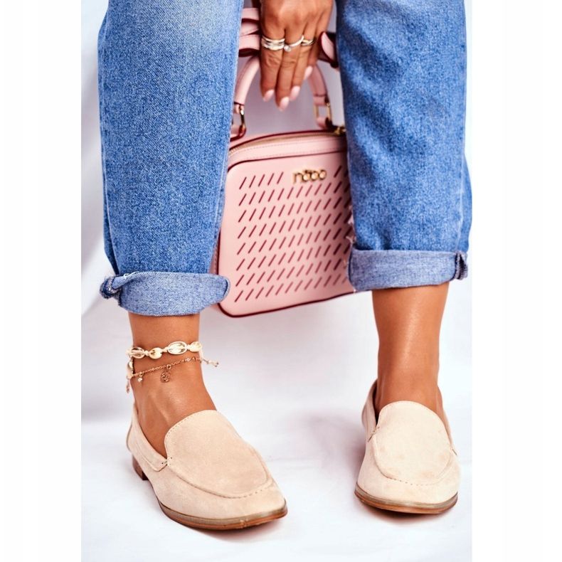 PS1 Zapatos Brogues Sin Cordones Para Mujer Ante Beige Twinky 1