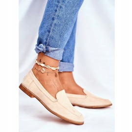 PS1 Zapatos Brogues Sin Cordones Para Mujer Ante Beige Twinky 3