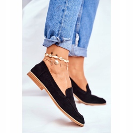 SEA Zapatos brogues sin cordones para mujer en gamuza negra Twinky negro 3