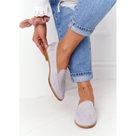 PS1 Zapatos brogues sin cordones para mujer en gamuza gris Twinky 2