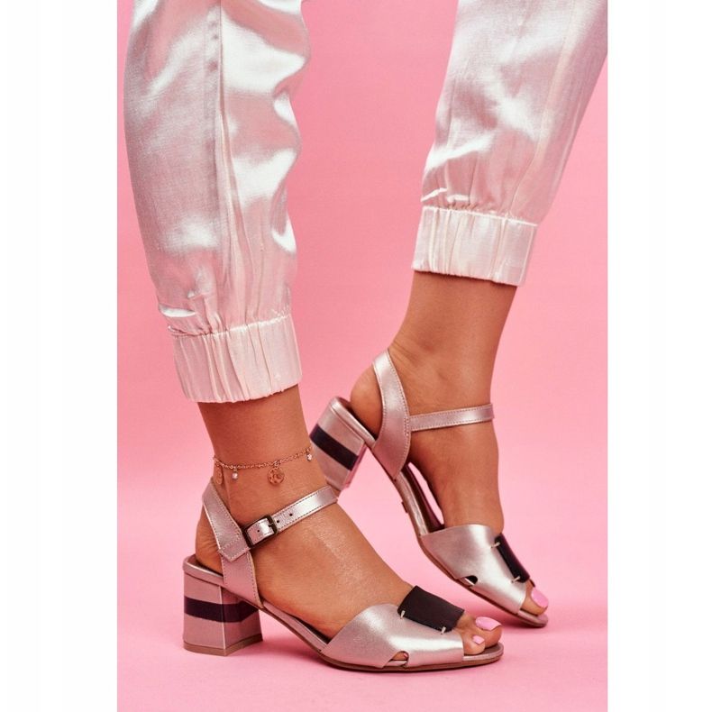 Sandalias Mujer Maciejka Leather Golden 04120-25 / 00-5 negro amarillo 1