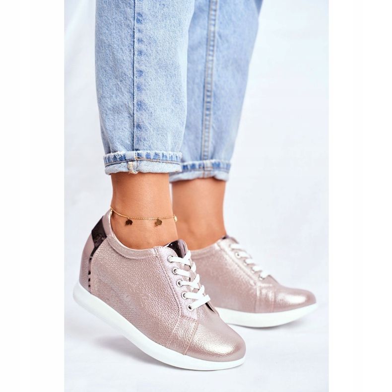 Zapatillas de Mujer Sergio Leone Beige Sparkle SP235 1