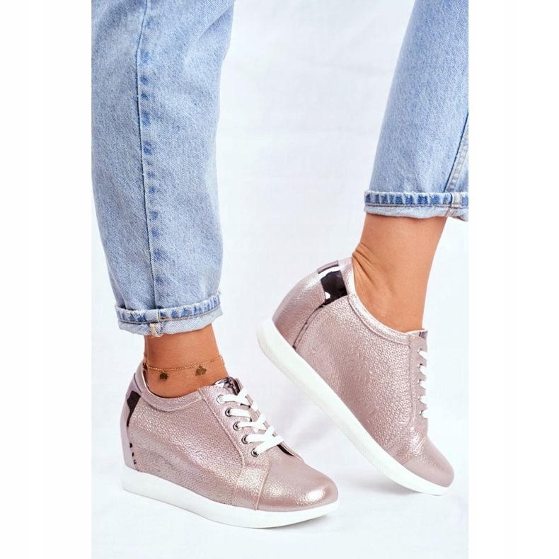 Zapatillas de Mujer Sergio Leone Beige Sparkle SP235 2