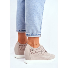 Zapatillas Mujer Sergio Leone Gris Calado PB122 3