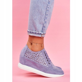 Zapatillas Mujer Sergio Leone Calado Azul PB122 1