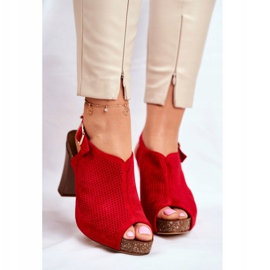 Sandalias de Mujer en Tacón Alto Sergio Leone SK855 Rojo Senillo 2