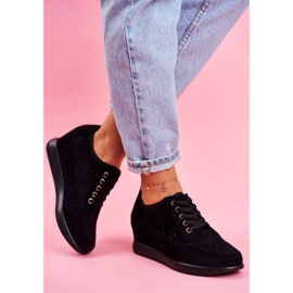 Zapatillas Mujer Sergio Leone Calado Negro PB122 4