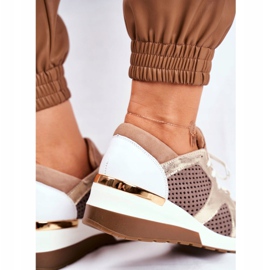 Zapatillas Deportivas de Mujer Zapatillas de Cuero Nicole Beige 2562 Daina 5