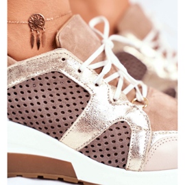 Zapatillas Deportivas de Mujer Zapatillas de Cuero Nicole Beige 2562 Daina 6
