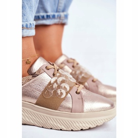 Zapatillas Deportivas Mujer Piel Zapatillas Maciejka 04448-25 beige multicolor dorado 5