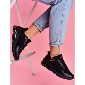 Zapatos Deportivos De Mujer Sneakers Big Star Black FF274946 negro naranja 2 Zapatos Deportivos De Mujer Sneakers Big Star Black FF274946 negro naranja 2